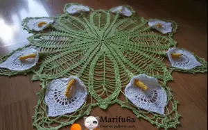 Calla Lily Crochet Doily Pattern