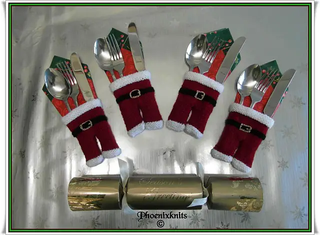 Santa Trousers Cutlery Holder by Phoeny