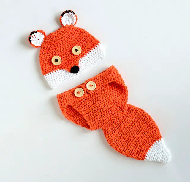 [Free Pattern] Cute Fox Baby Hat and Diaper Cover Your Baby Needs This Season