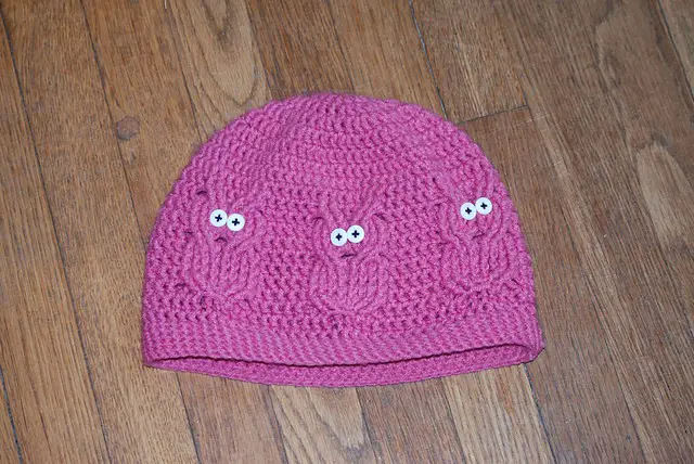 Owl Hat (Crochet, Adult) by Debra Dandaneau