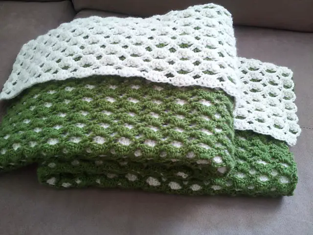 2 Sided Baby Afghan by Janet David