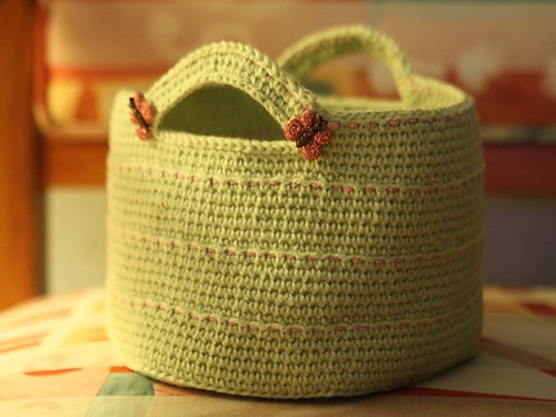 [Free Pattern] Simple And Beautiful Little Organizer Or Gift Basket