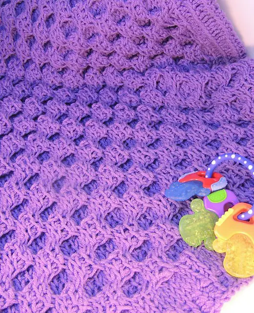 [Free Pattern] Absolutely Adorable Honeycomb Tunisian Crochet Blanket