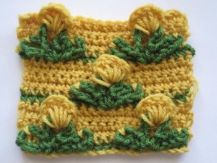 Learn A New Crochet Stitch: Pop Out Flower Stitch