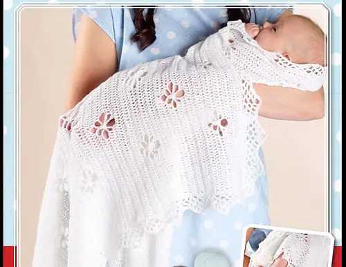 [Free Pattern] Adorable Crochet Baby Shawl To Make For A Baby