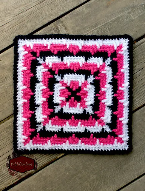 [Free Pattern] This Beautiful 12 Inch Squared Ripples Is Such A Quick Work Up!