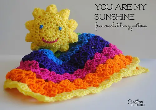 [Free Pattern] Simple, Easy To Follow, Adorable Sun And Rainbow Lovey Any Boy Or Girl Loves