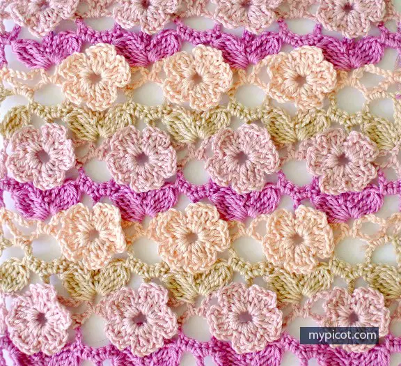 Learn A New Crochet Stitch 5 Petal Flowers Crochet Stitch Daily Crochet
