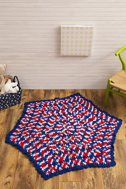 [Free Pattern] The Perfect Hexagon Baby Blanket For Any Patriotic Mommy