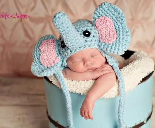 [Free Pattern] This Adorble Elephant Crochet Hat Is The Perfect Gift To Wow Your Friends At Their Baby Shower