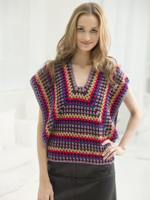 [Free Pattern] Gorgeous And Colorful Nine Colors Crochet Blouse