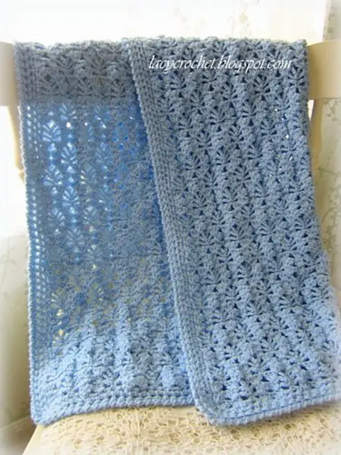[Free Pattern] Amazingly Beautiful And Unique Lacy Baby Blanket