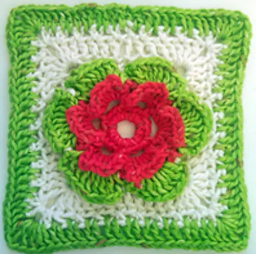 [Free Pattern] This Multi Colour Flower Blanket Square Is Perfect To Add Joy To Your Home Decor
