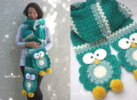 [Free Pattern] Absolutely Adorable Crochet Owl Super Scarf You Need In Your Life