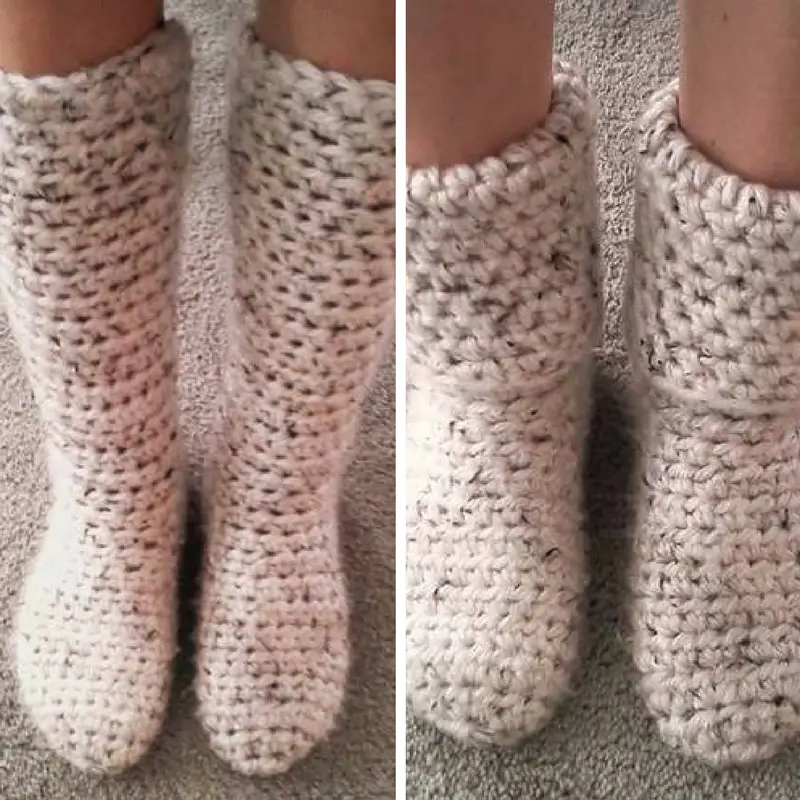 [Free Pattern] The Easiest And Fastest Way To Make Super Cozy Slipper Boots