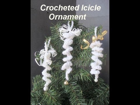[Video Tutorial] Learn How To Make These Adorable Crocheted Icicle Ornaments For Your Christmas Tree