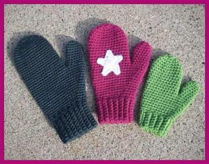 [Free Pattern] Quick And Easy Crochet Mittens For Women And Kids