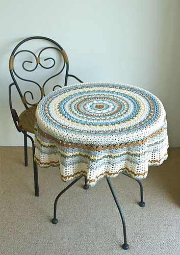 Fabulous Round Crochet Tablecloth With A Contemporary Modern Look