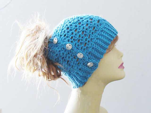 The Easiest And Fastest Crochet Messy Bun Hat You'll Ever Make!