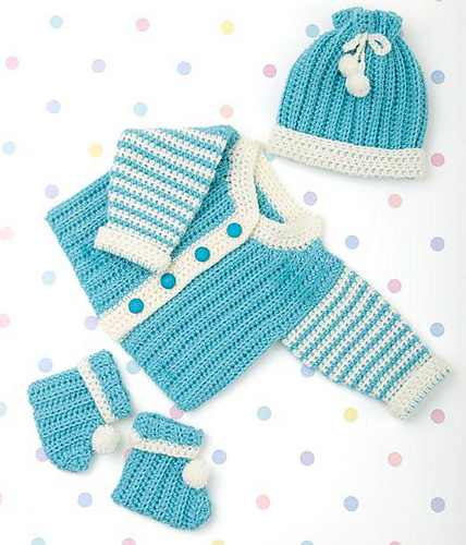 Absolutely Precious Crochet Newborn Layette Set