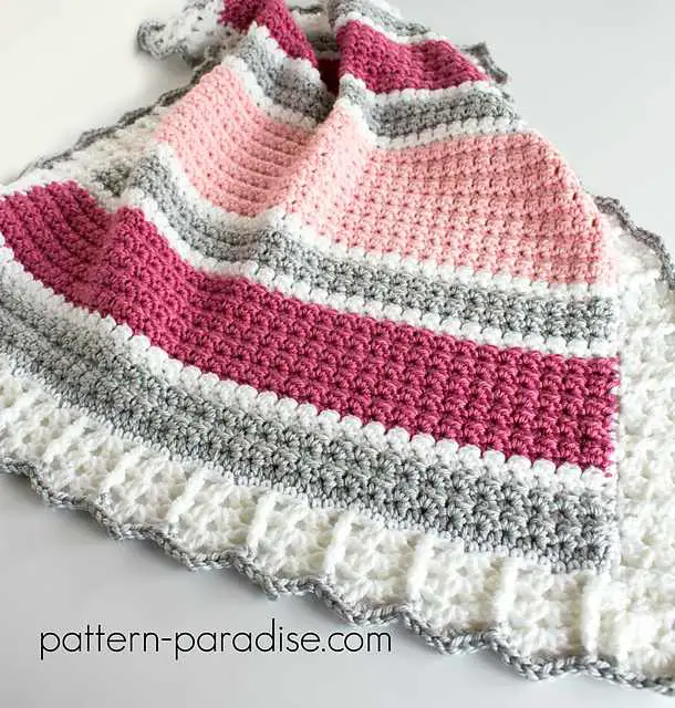 Beautiful Baby Blanket Pattern With Many Color Choices