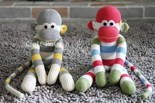 This Sock Monkey Amigurumi Is So Adorable!