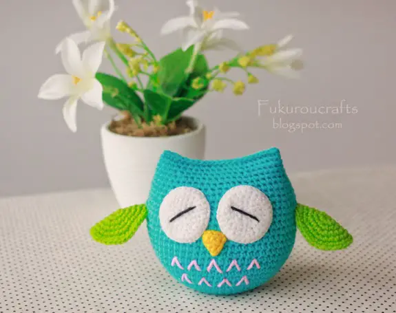 Adorable Crochet Owl Doll With Sleepy Eyes