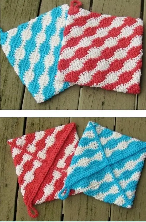 [Free Pattern] Quick And Sassy Crochet Potholder For A Gift Or To Spice Up Your Own Kitchen
