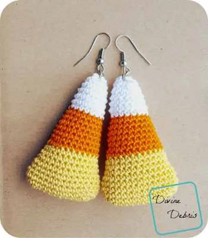 These Yummy Crochet Candy Corn Earrings Look Good Enough To Eat, But You'd Better Not!