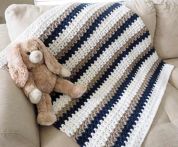 Single and Double Crochet Blanket Patterns- Easy ‘Done in a Day’ Crochet Baby Blanket