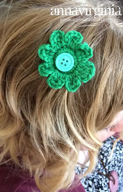 [Free Pattern] Quick And Cute Hair Flower No-Slip Clips Accessories