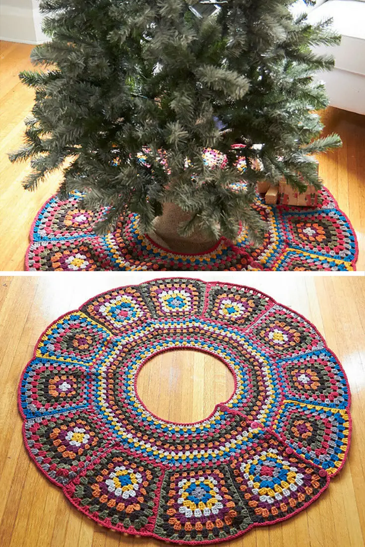 10+Free Crochet Christmas Tree Skirt Patterns Daily Crochet