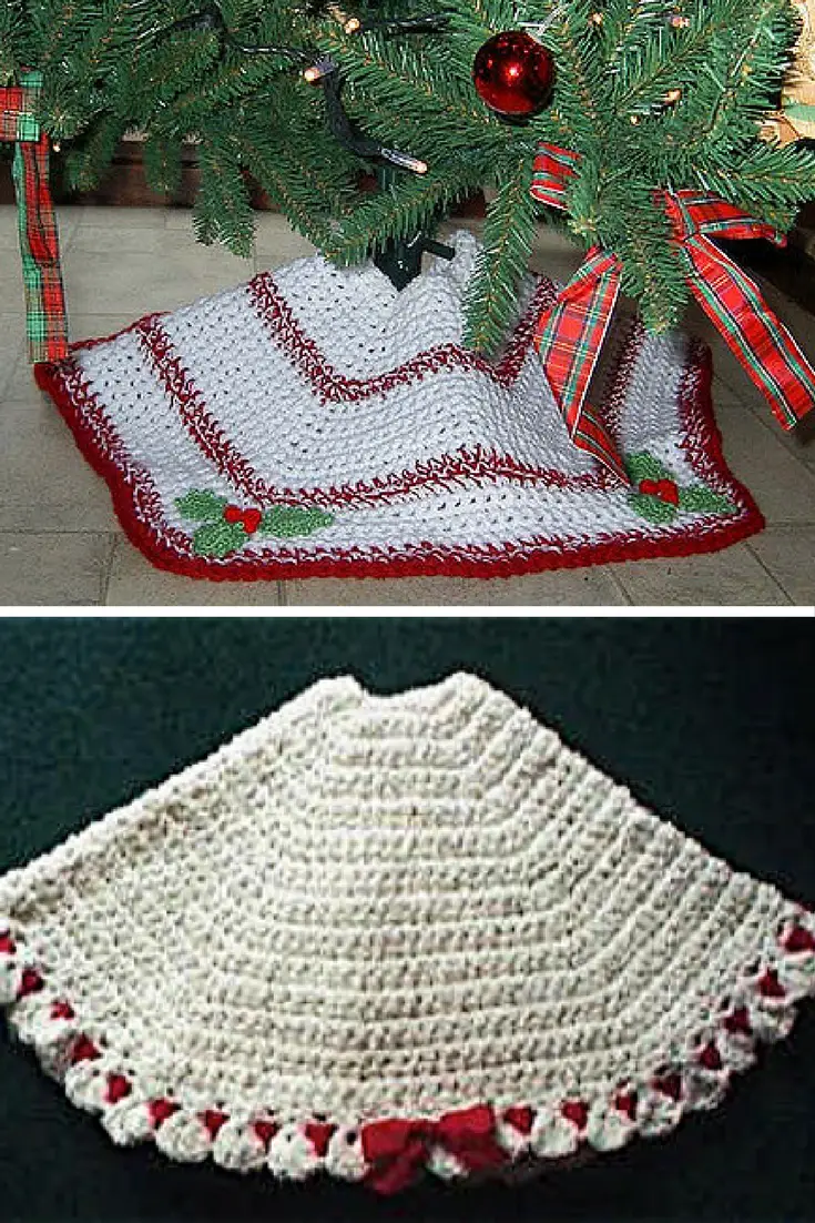 10+Free Crochet Christmas Tree Skirt Patterns Daily Crochet