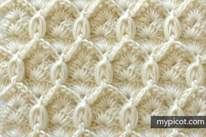 Learn A New Crochet Stitch: Honeycomb And Shells Stitch