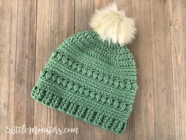 [Free Pattern] Lovely Bead Stitch Crochet Hat