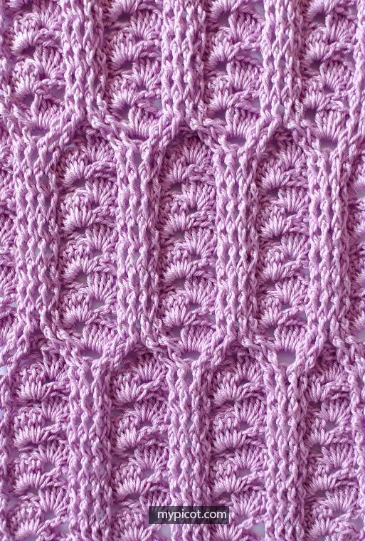 Crochet textured shell stitch