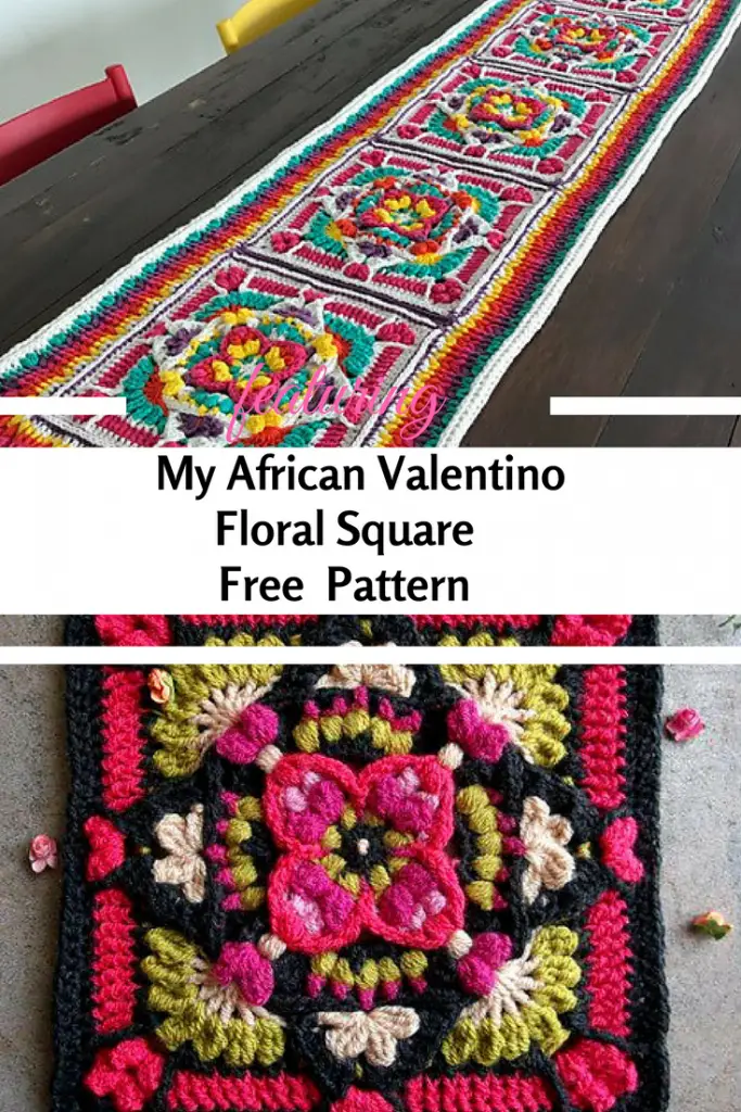 [Free Pattern] Beautiful Valentine's Inspired Texture-Rich Square Pattern