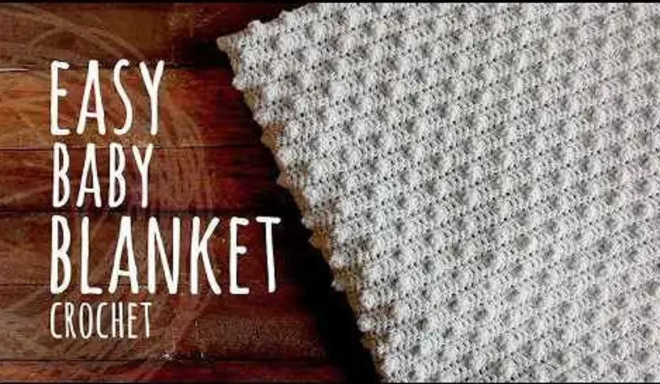 Super Easy Baby Blanket Made With Pop Corn Stitches And Double Crochet [Video Tutorial]