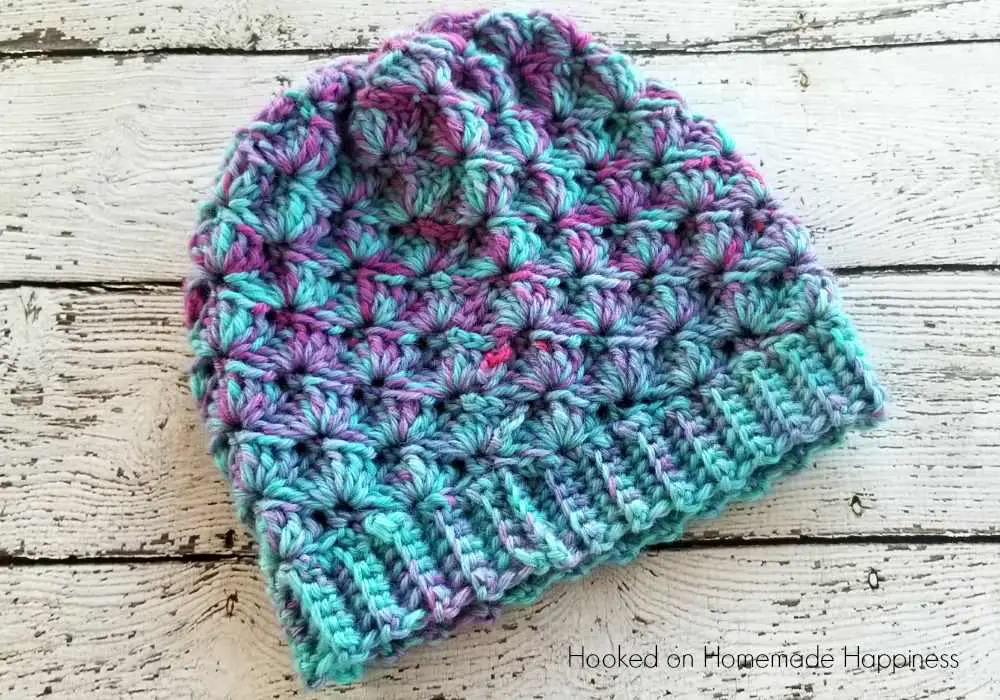 [Free Pattern] Quick And Easy Shell Stitch Toddler Beanie