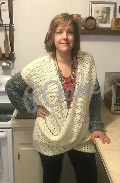 [Free Pattern] Charming Wrap Baggy Sweater