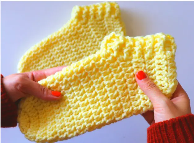 Easy Crochet Slipper Socks - Adult Sizes