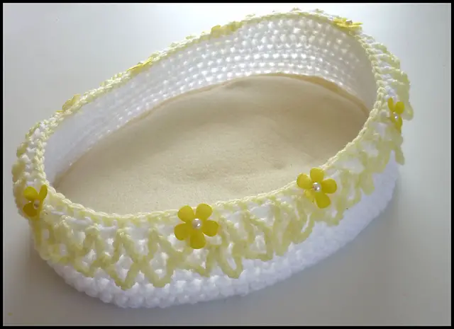 Gorgeous Crochet Moses Basket For Baby -Free Patterns