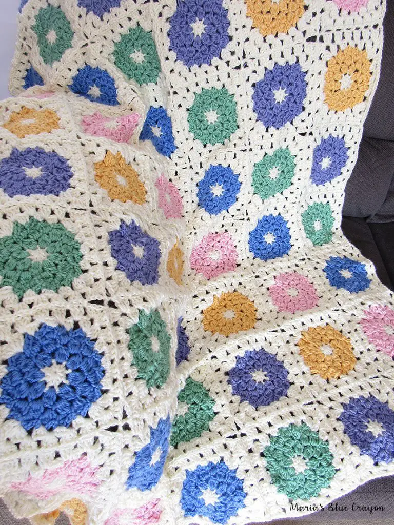 [Free Pattern] Easy Spring Crochet Afghan Pattern With Many Options On The Size