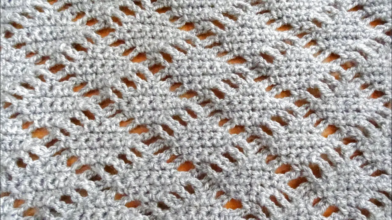 Learn A New Crochet Stitch: Diamond Lace Crochet Stitch