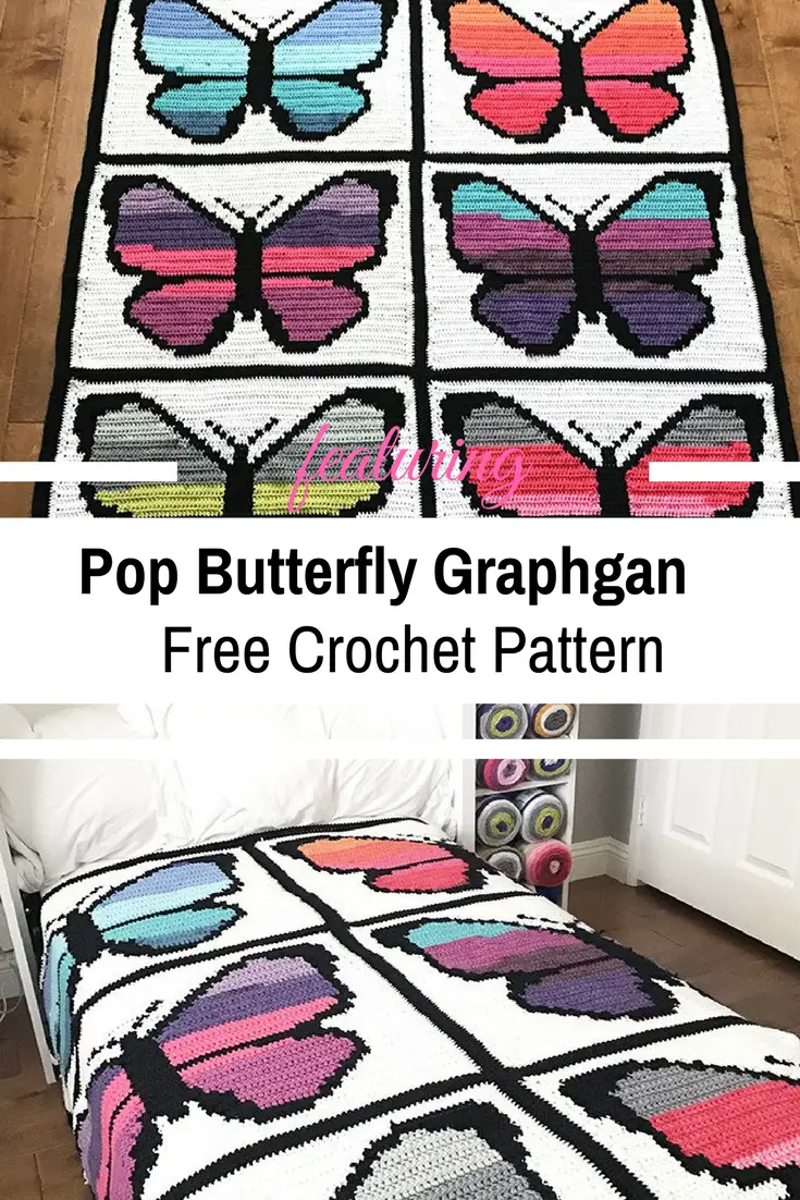 Clever Cake Butterfly Crochet Graphgan – Free Pattern