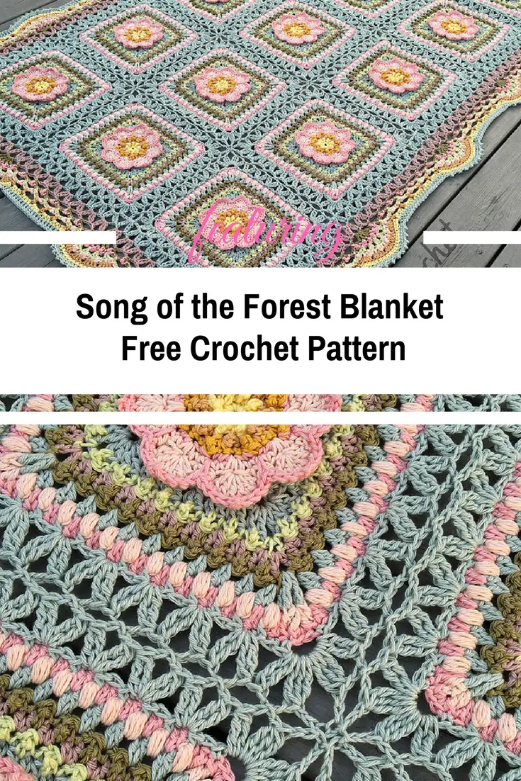 Floral Throw Blanket Free Crochet Pattern