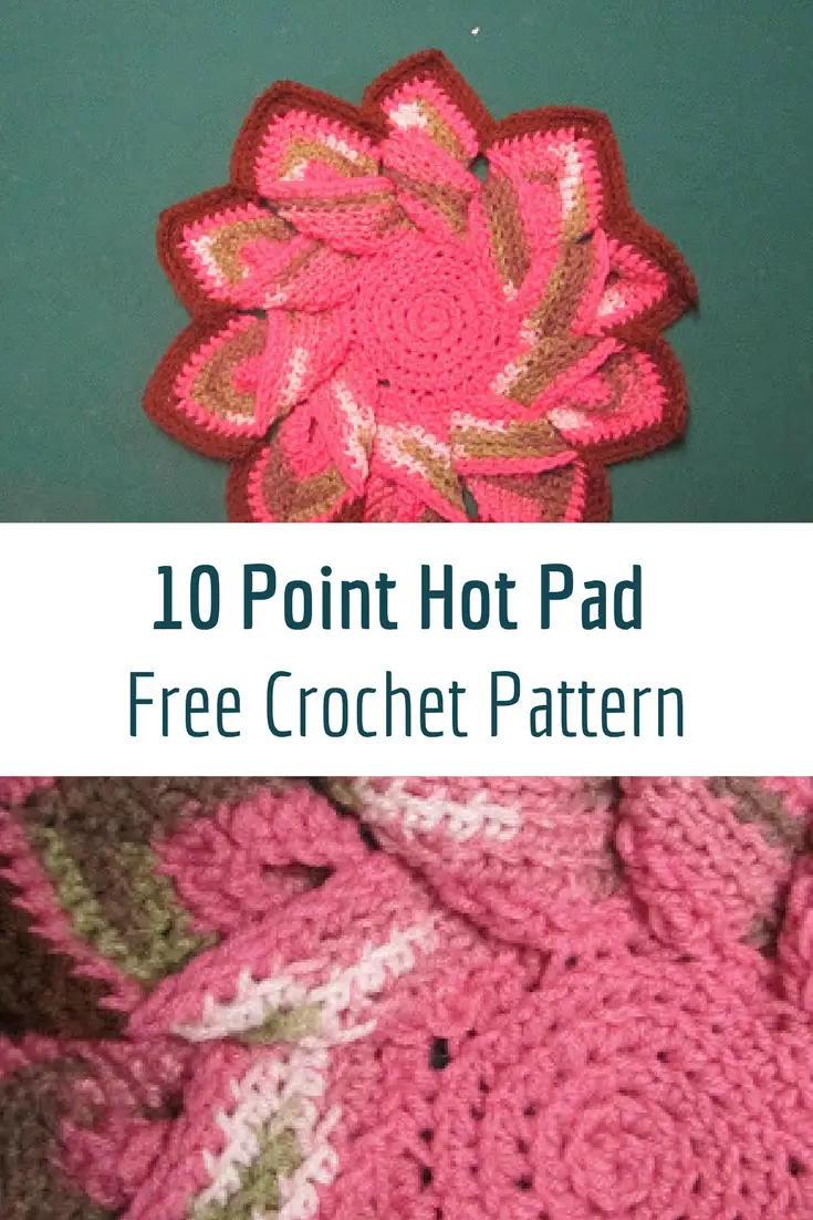 Fabulous 10 Point Hot Pad Crochet Free Pattern
