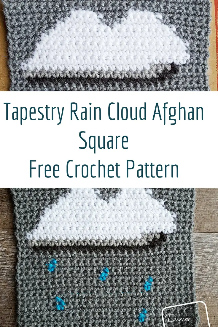 This Tapestry Crochet Rain Cloud Afghan Square Looks So Fun!