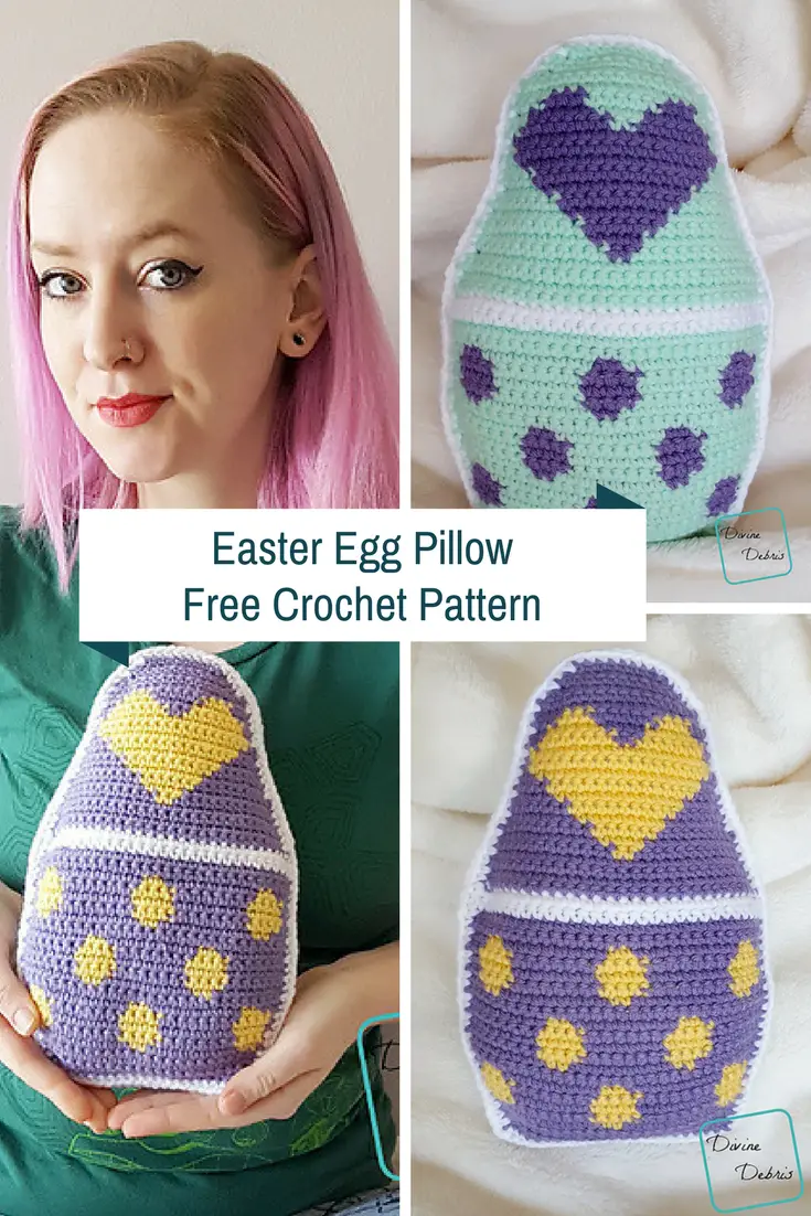 Fun And Unique Crochet Easter Egg Pillow [Free Pattern]