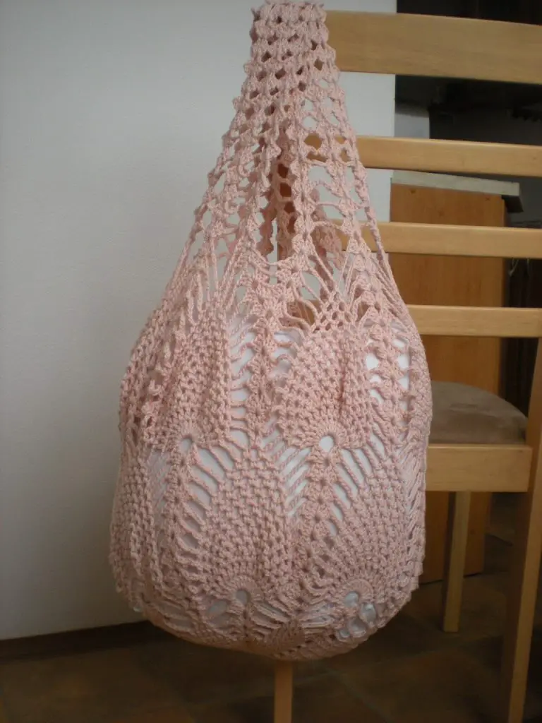 Pineapple Market Tote Bag Free Crochet Pattern 